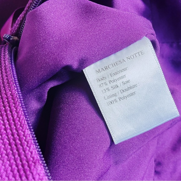 Marchesa Off The Shoulder Mikado Pique Gown - Picture 10 of 11